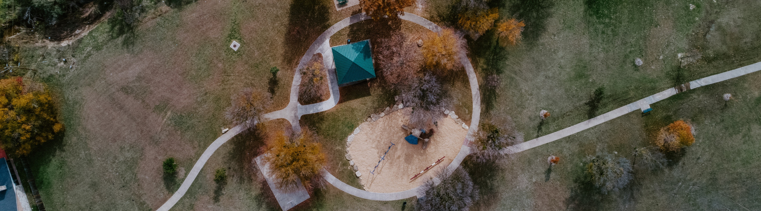 Aerial view of Camelot Park.